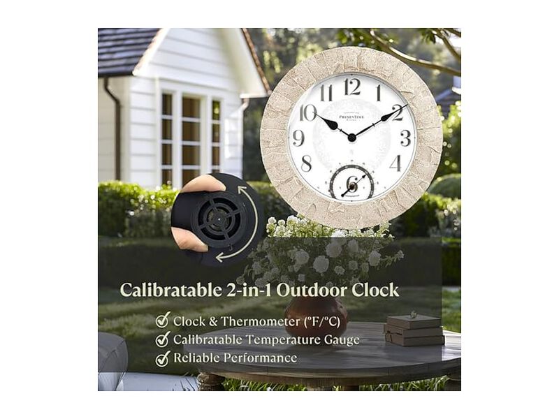 Illuminated Smart Sensor Night Light Wall Clock 14 Inch Outdoor Waterproof image number 3