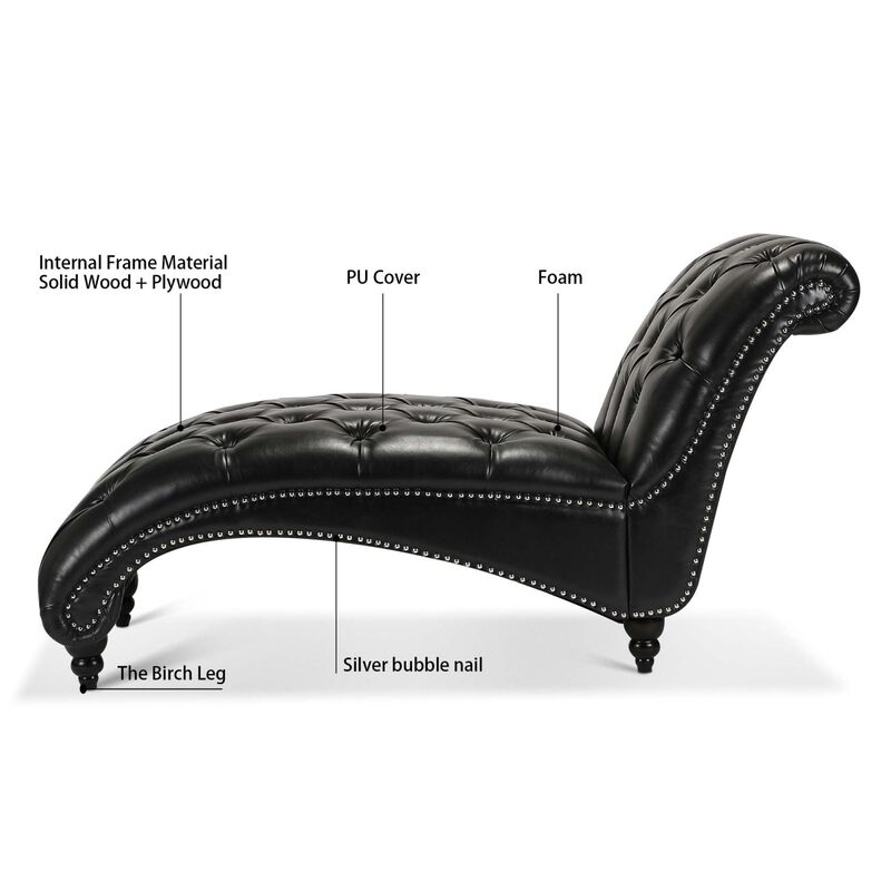 Streamdale Tufted Armless Chaise Lounge image number 4