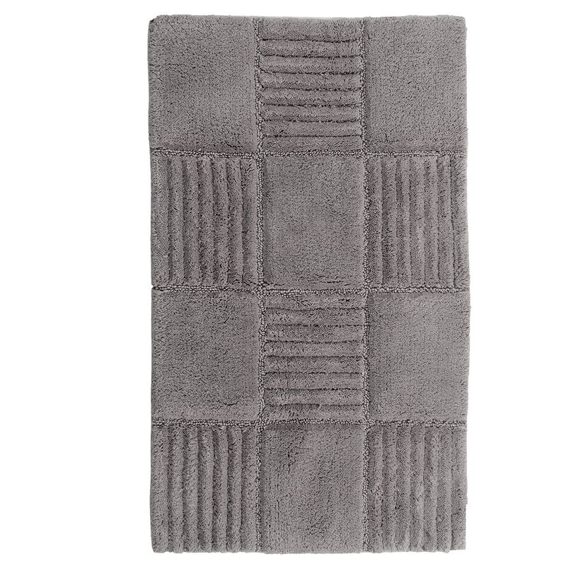 Knightsbridge Chakkar Board 220 GSF Non Skid Back Bath Rug 24 x 40 - Silver