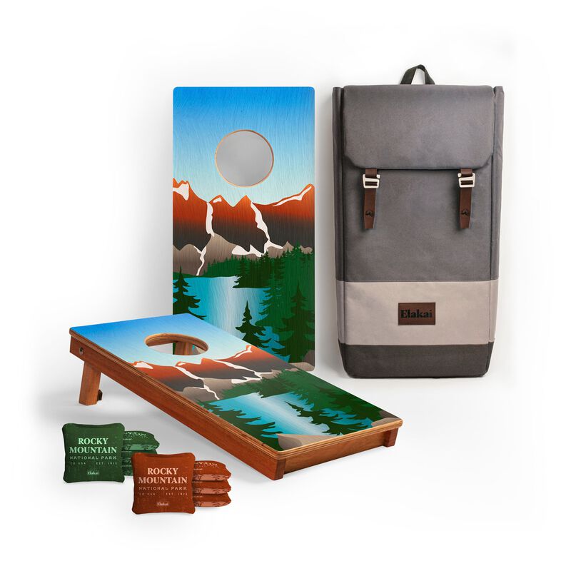 1ft x 2ft Graphic Wood Travel Cornhole Set | National Parks Inspired Collection image number 0