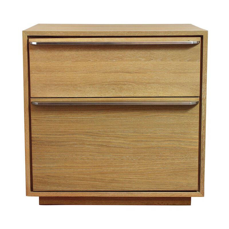 Sarasota Large 2-Drawer Nightstand in Natural Oak