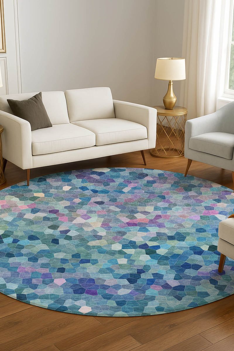 Kaleidoscope KL1 Turquoise 9' x 12' Rug image number 3