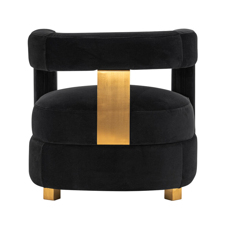 Amirah Black Accent Chair