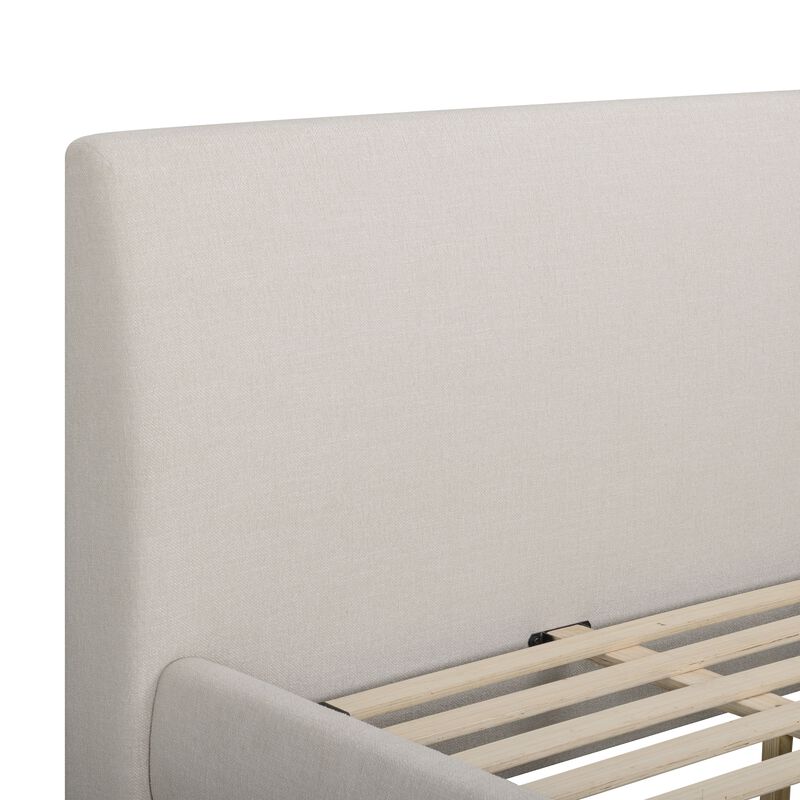Rayne Honey Textured Fabric King Bed image number 3