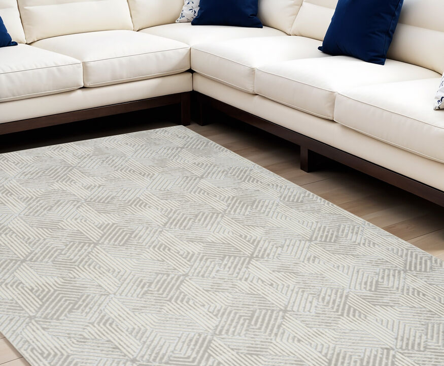 HomeRoots Geometric Power Loom Area Rug