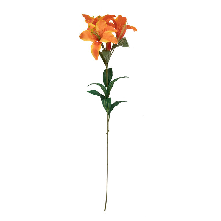 30" Orange Day Lily Artificial Silk Floral Spray