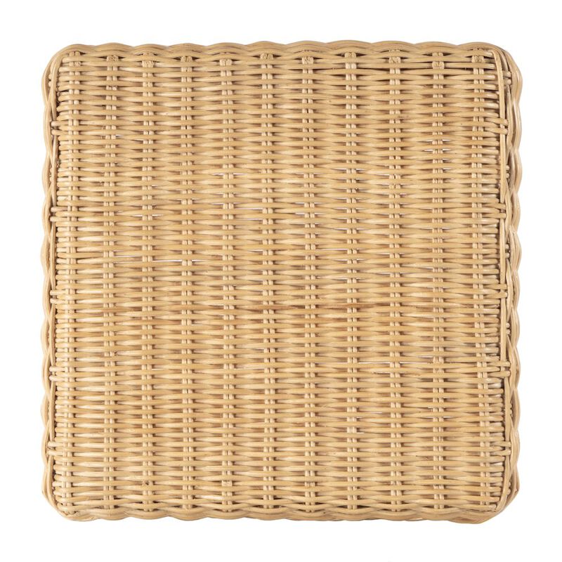 Butler Specialty Flora Rattan Scalloped Counter stool, Light Brown