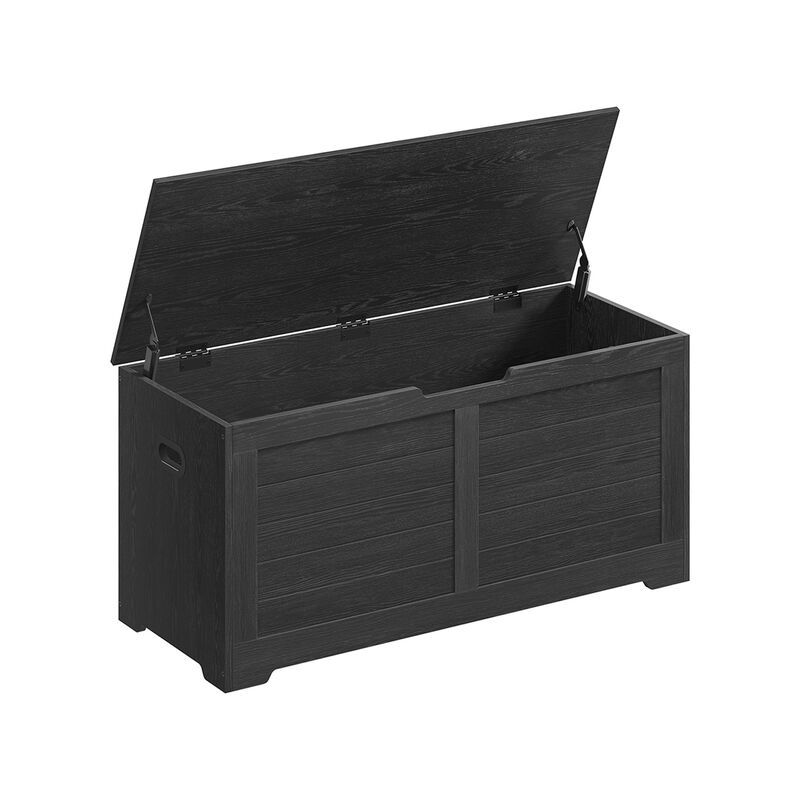 Storage Bench Trunk with 2 Soft-Close Hinges &ndash; Secure Lid Chest for Clothes, Pillows, or Playroom Use