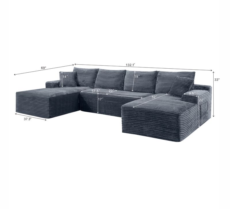 Mosna U-Shaped Sectional Sofa image number 8