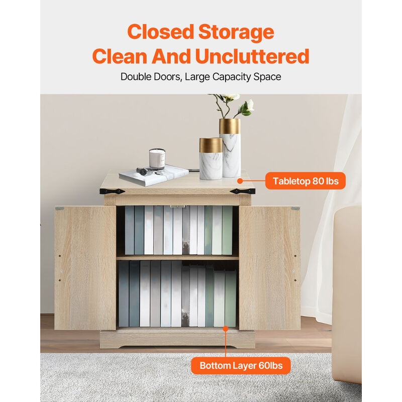 2-Tier Rectangular Rattan Coffee Table with Storage Shelf for Living Room or Bedroom