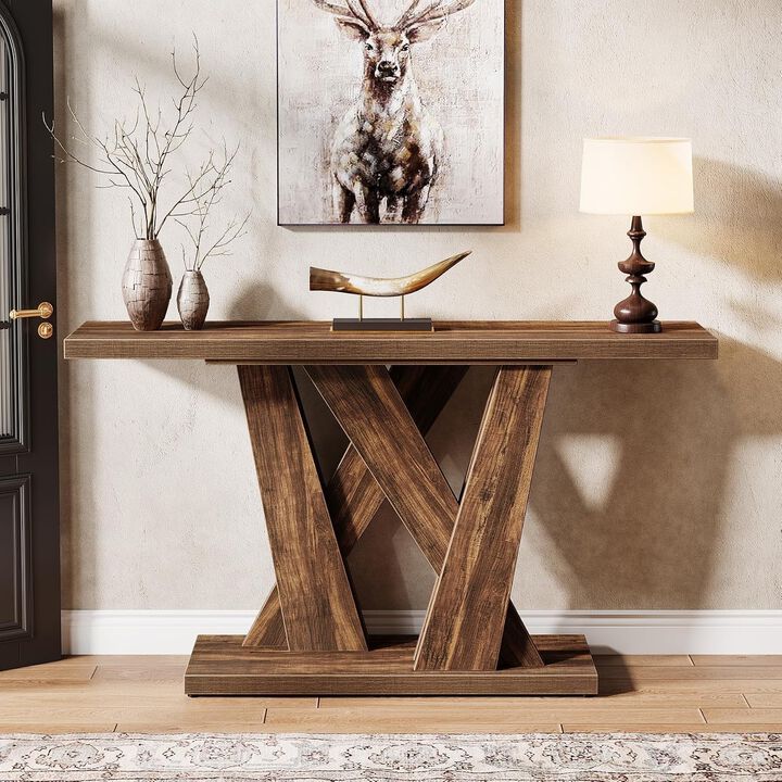 Tribesigns Farmhouse Wood Console Table