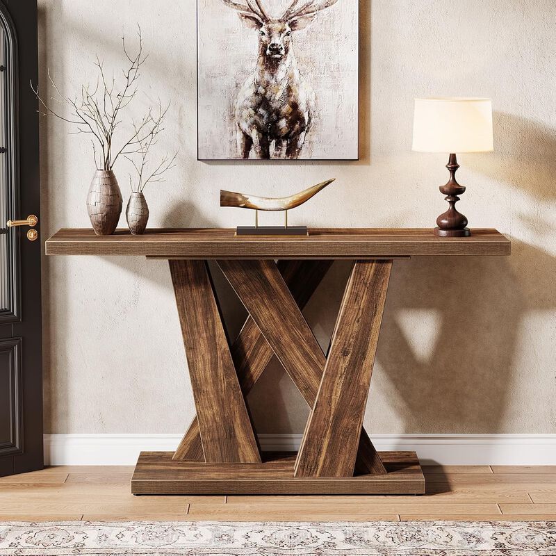 Tribesigns Farmhouse Wood Console Table image number 1