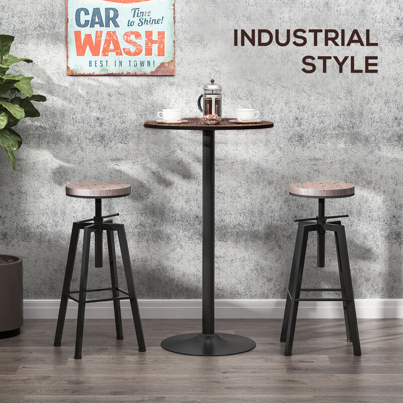 Hivvago 41" Bistro Table with Round Top and Metal Legs image number 3