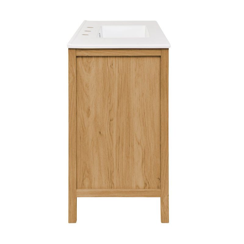 36" Freestanding Bathroom Vanity with 3-Hole Widespread Sink Top image number 2