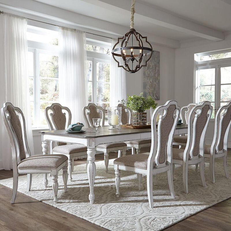 Liberty Furniture Magnolia Manor Rectangular Leg Table in Antique White image number 3