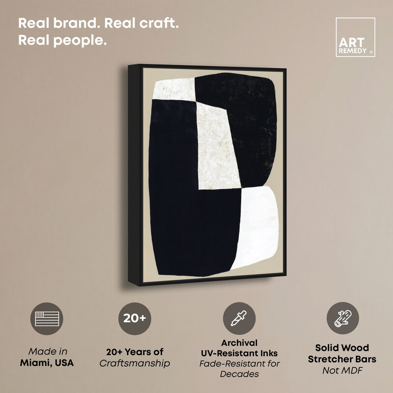 Bone Intersect I Abstract Canvas Print by Art Remedy image number 2