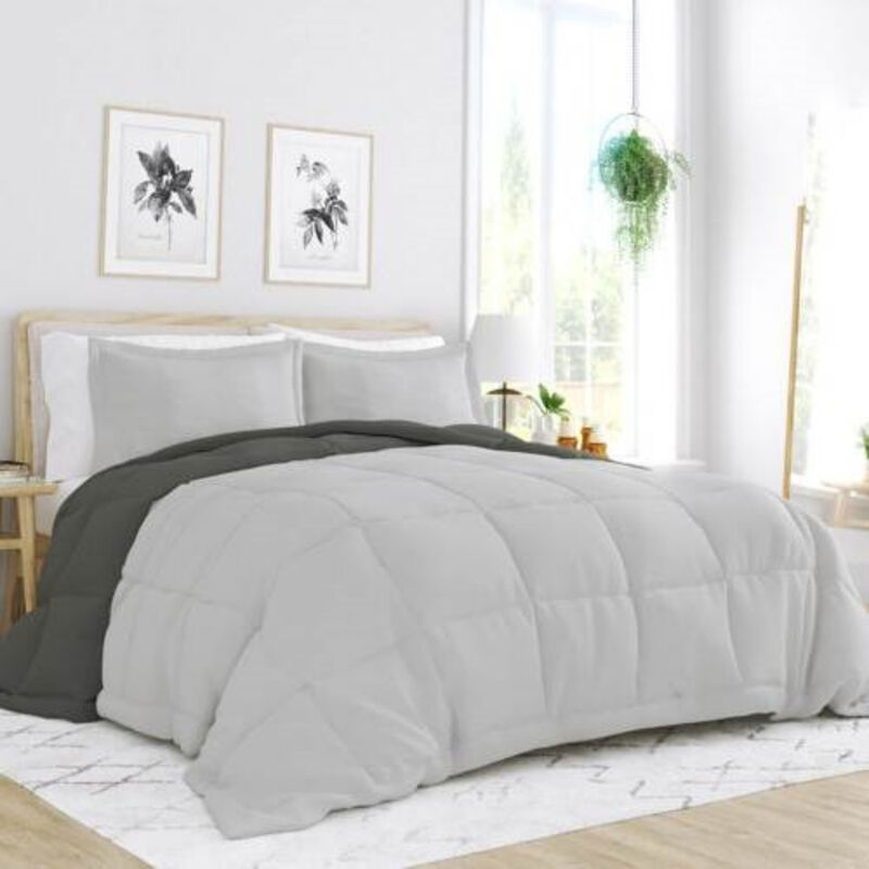 Soft & Stylish 3-Piece Microfiber Comforter Set, Reversible Bedding