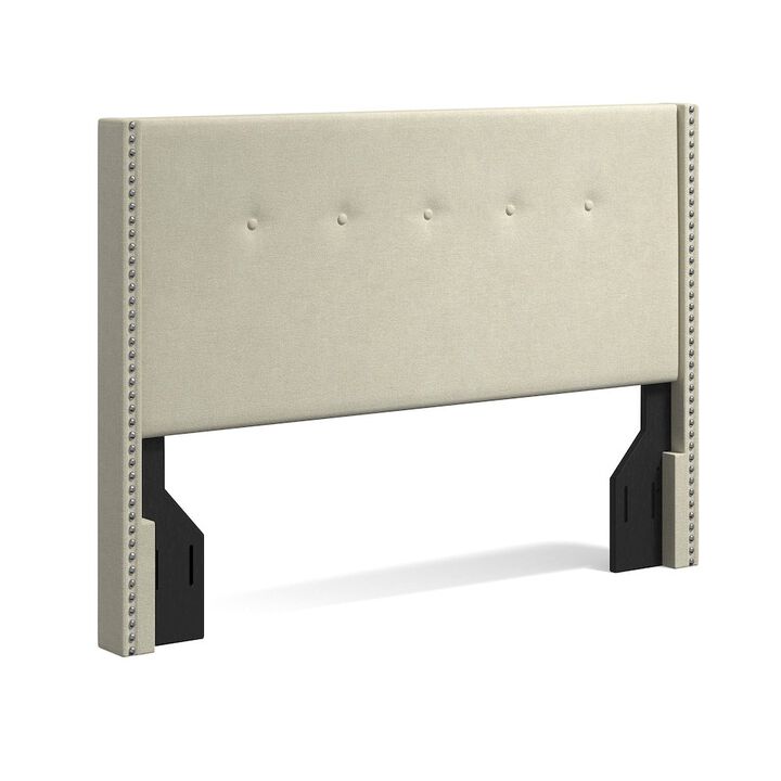 Rize Home Upholstered Headboard Queen Beige