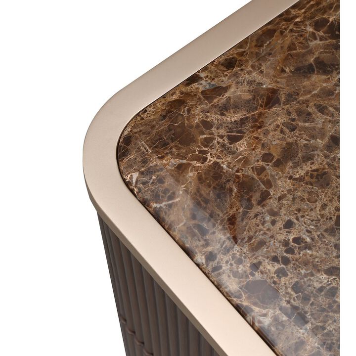 Michael Amini West Kensington 2-Drawer Nightstand - Medium Espresso