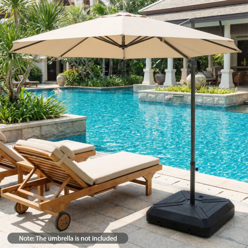 Cantilever Offset Umbrella Base with Wheels for Backyard Poolside image number 2