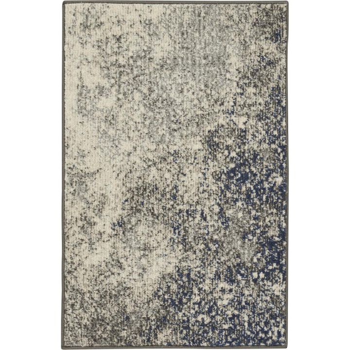 HomeRoots  2 x 3 ft. Charcoal & Ivory Abstract Scatter Area Rug