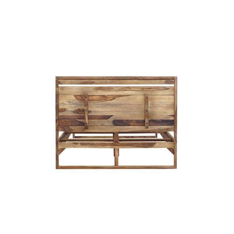 Porter Designs Urban Solid Sheesham Wood Queen Bed, Natural