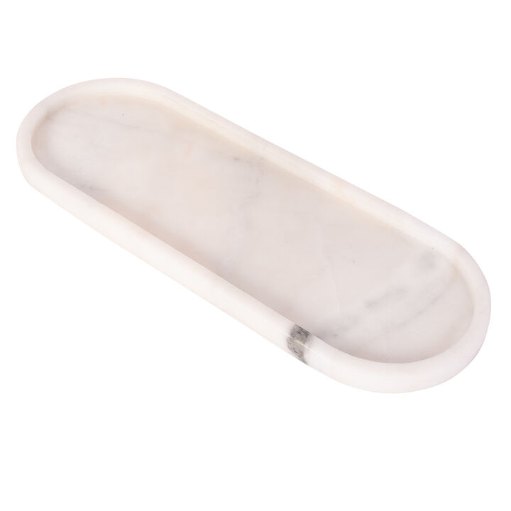 Saboga Home&trade; Decorative Runway Marble Tray