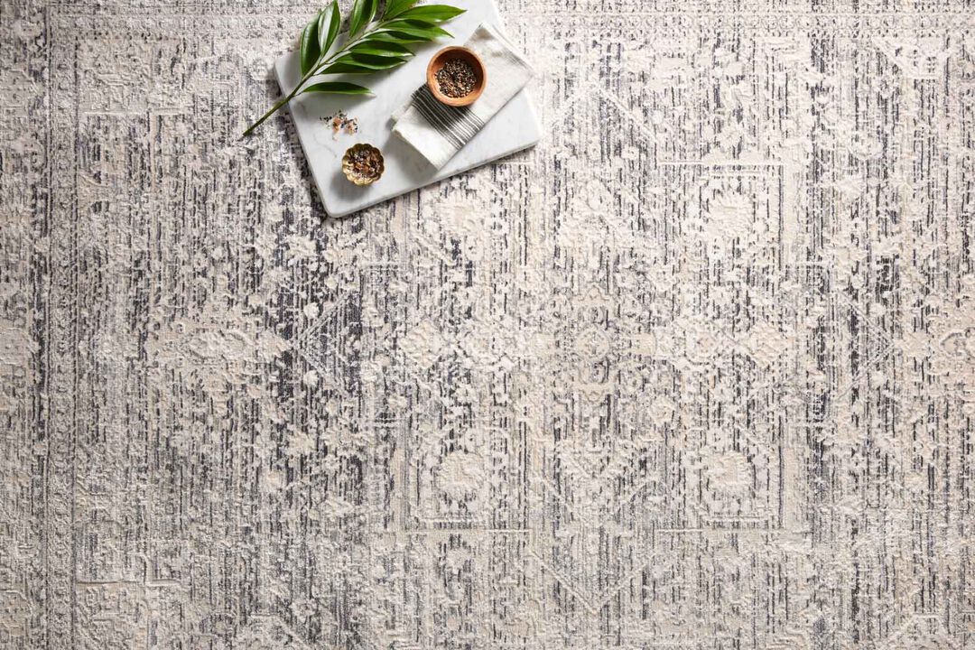 Homage HOM04 18" Sample Ivory/Grey Rug