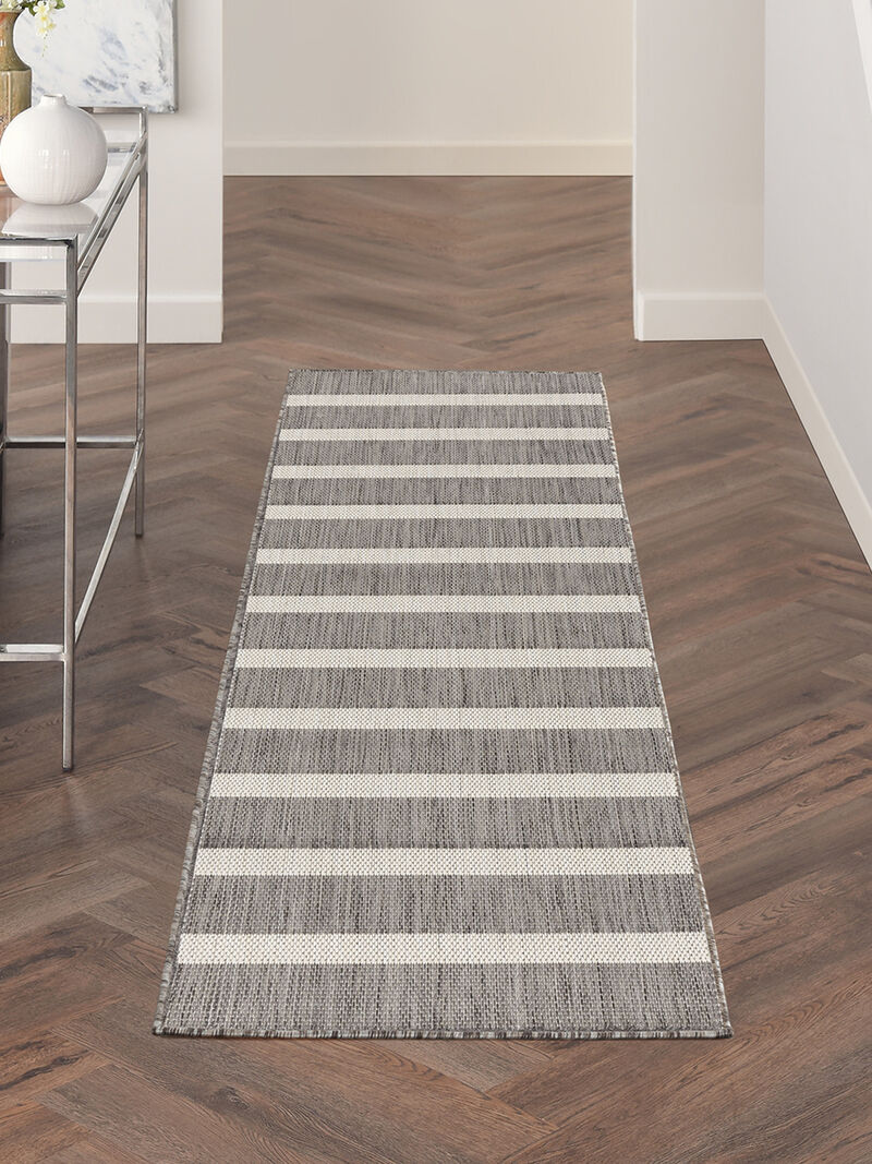 Positano POS03 Charcoal/Ivory 2' x 6' Rug image number 6