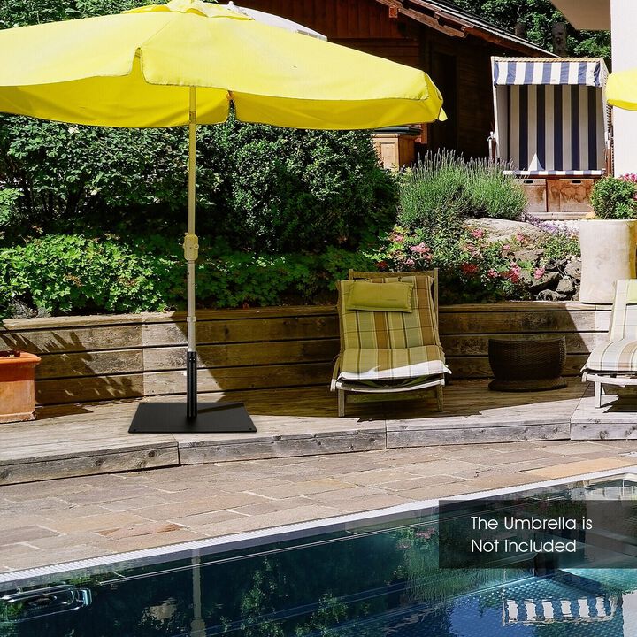 Mondawe 42 LBS Weighted 25 Inch Square Patio Umbrella Base
