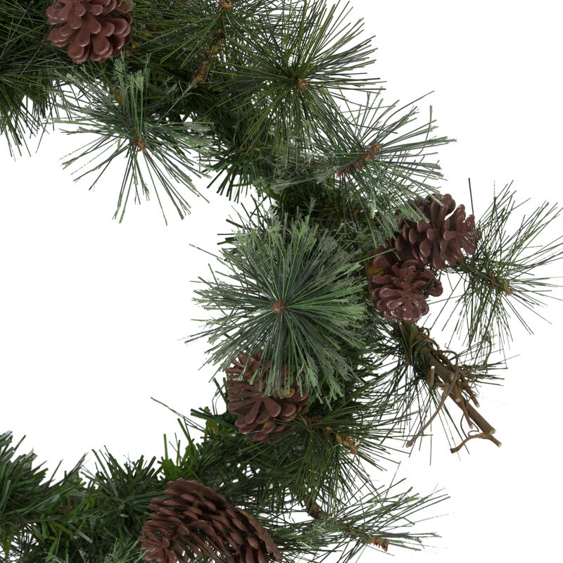24" Country Mixed Pine Artificial Christmas Wreath - Unlit