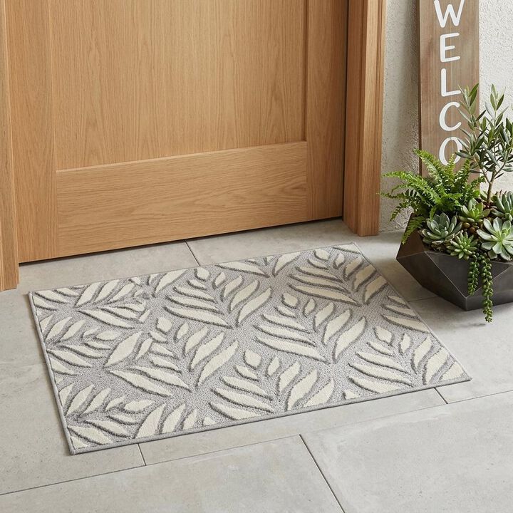 HomeRoots Floral Indoor Outdoor Area Rug