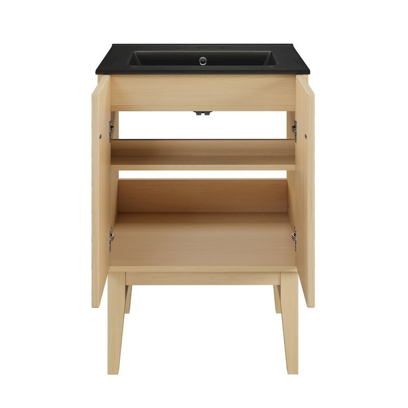 24" Freestanding Bathroom Vanity with 3-Hole Centerset Sink Top image number 8
