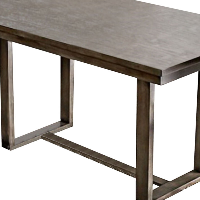 Rectangular Wooden Counter Height Table, Gray
