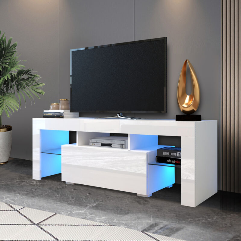 GOODSILO Modern LED Entertainment TV Stand Cabinet Large Screen Media Console Storage image number 8