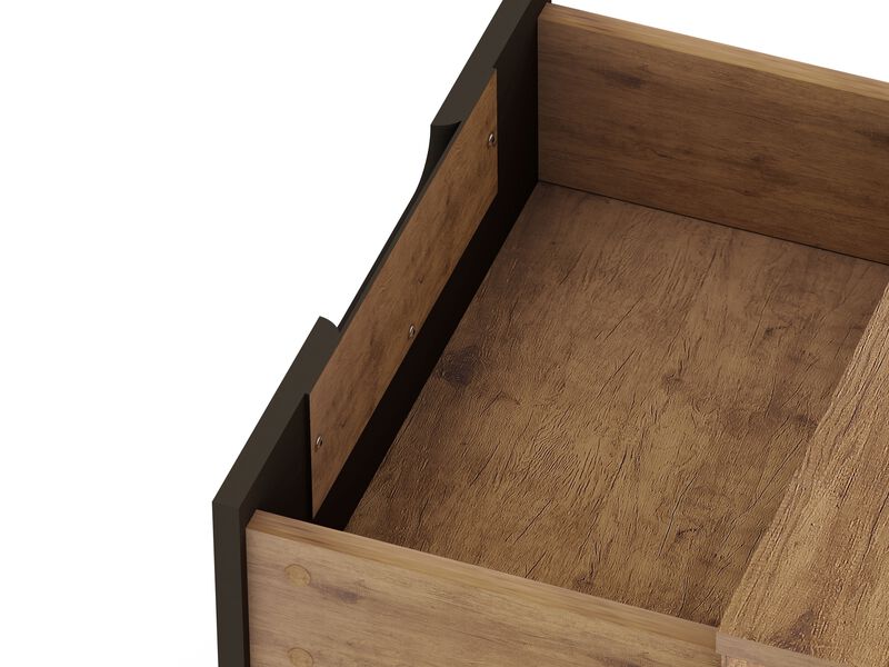 Rockefeller Gray and Brown 1-Drawer Nightstands (Set of 2) image number 10