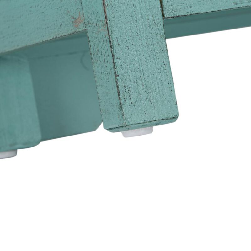 Liberty Furniture Kensington 4 Door Accent Cabinet in Turquoise w/ Worn Wood Tone Top image number 7