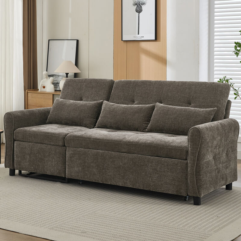 Merax hree-seater Sofa with a Sofa Bed and a Reversible Recliner Sofa