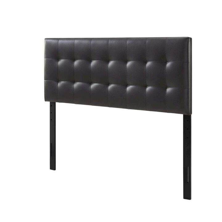 Upholstered Vinyl Full Headboard with Plush Padding and Sleek Design