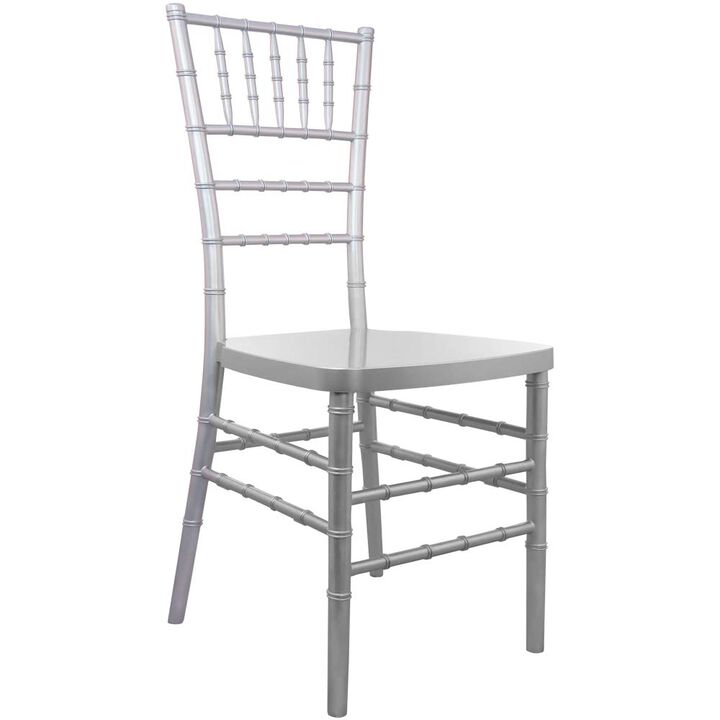 Flash Furniture Advantage Silver Resin Chiavari Chair