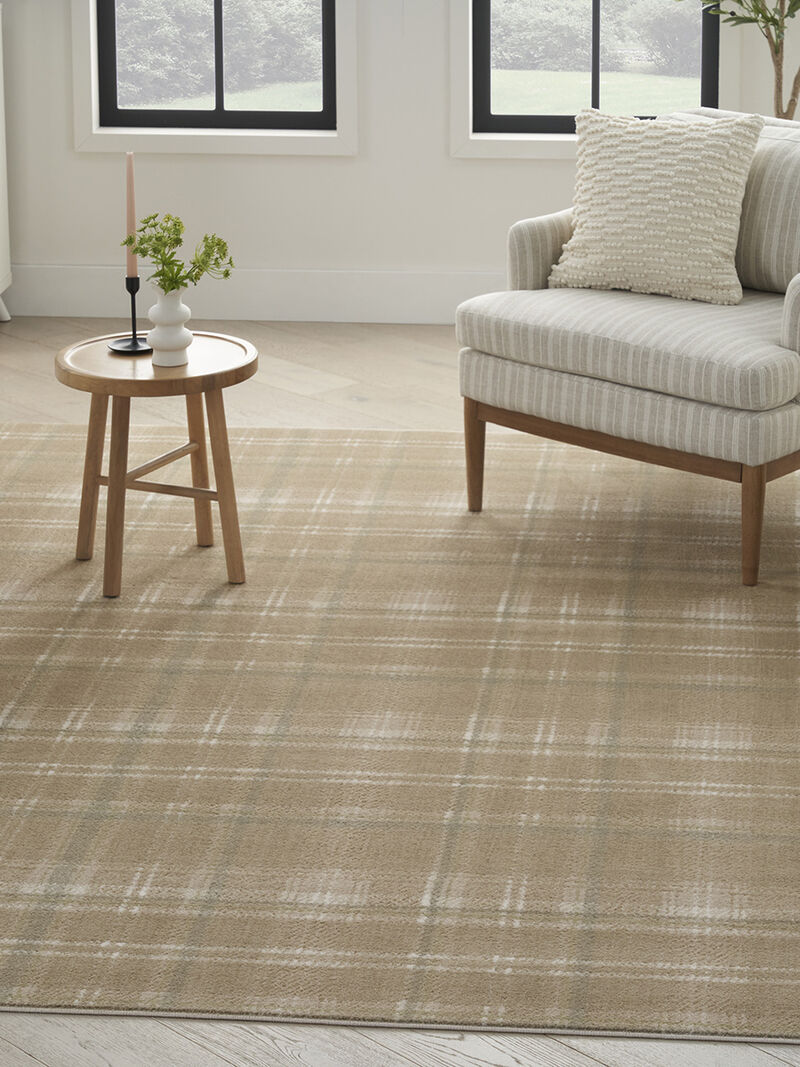 Grafix GRF03 Taupe 5'3" x 7'3" Rug image number 1