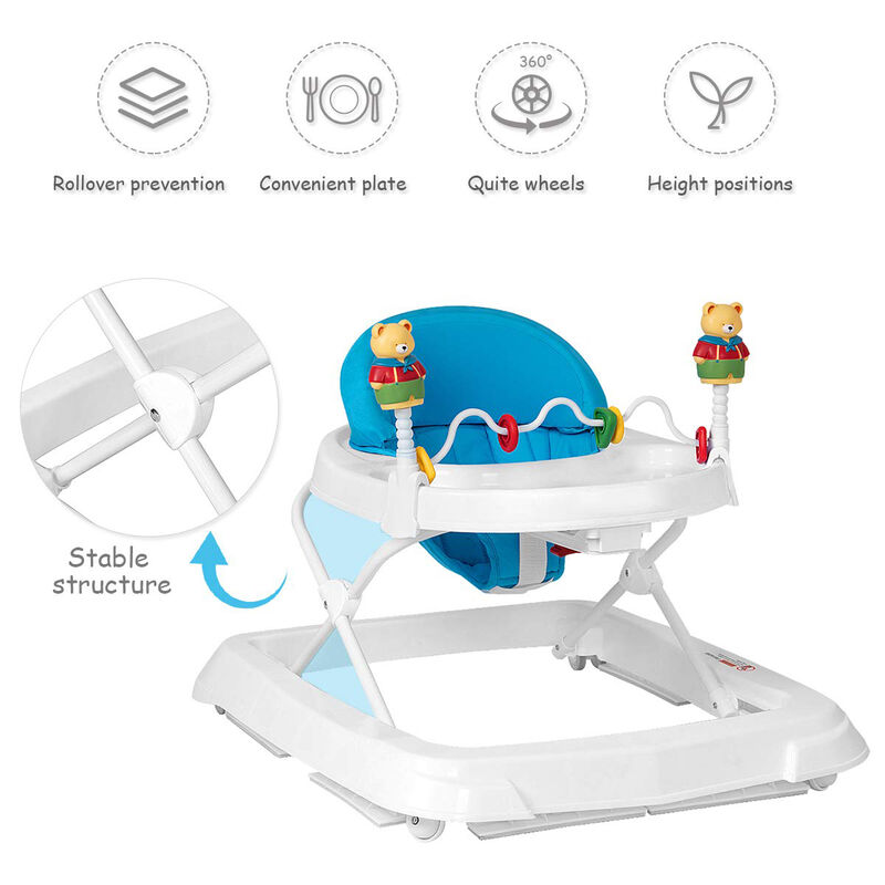 Removable Folding Portable Baby Walker for Easy Storage and Baby Mobility Training