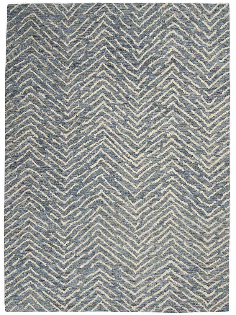 Colorado CLR02 Indigo/Ivory 3'9" x 5'9" Rug image number 0
