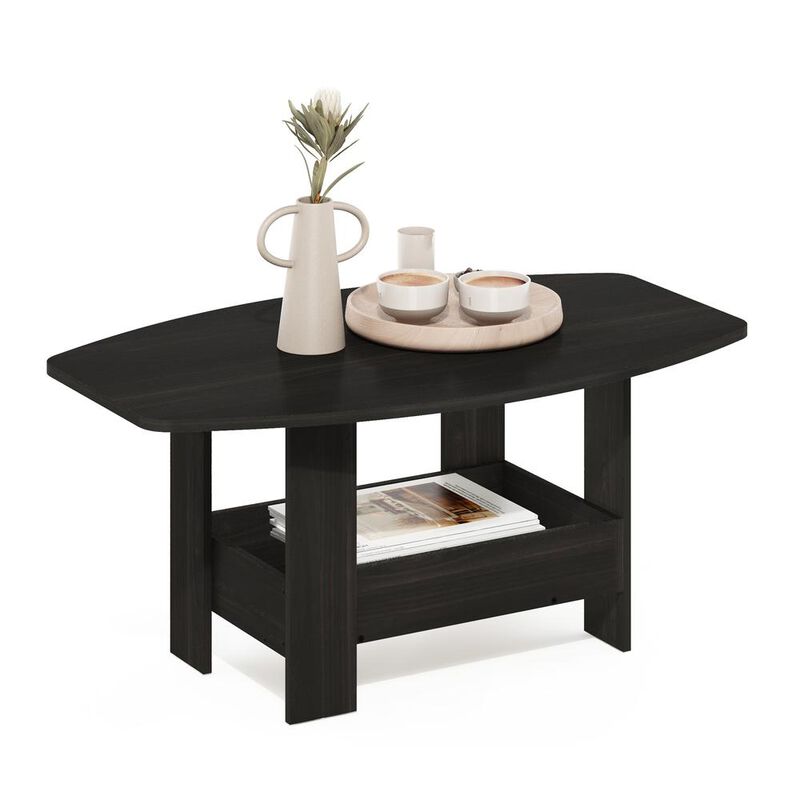 Simple Design Coffee Table with Storage Compartment, Espresso