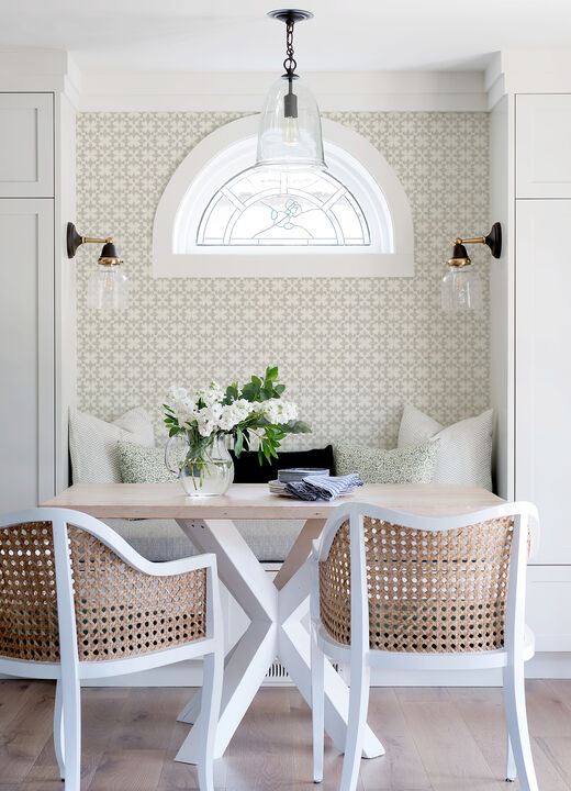 Remy Light Grey Fleur Tile Wallpaper