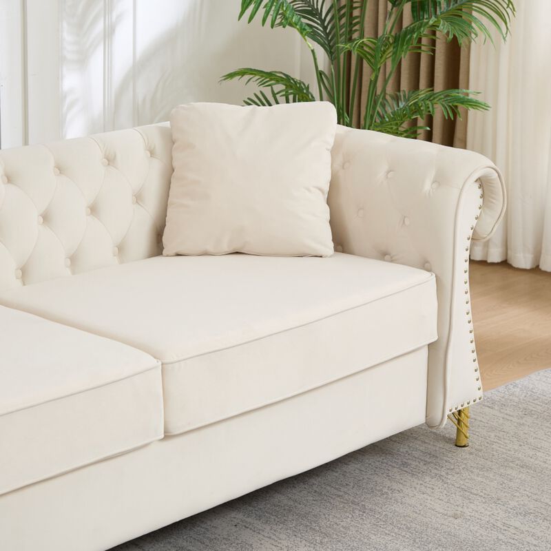 Brast Velvet Chesterfield Sofa image number 8
