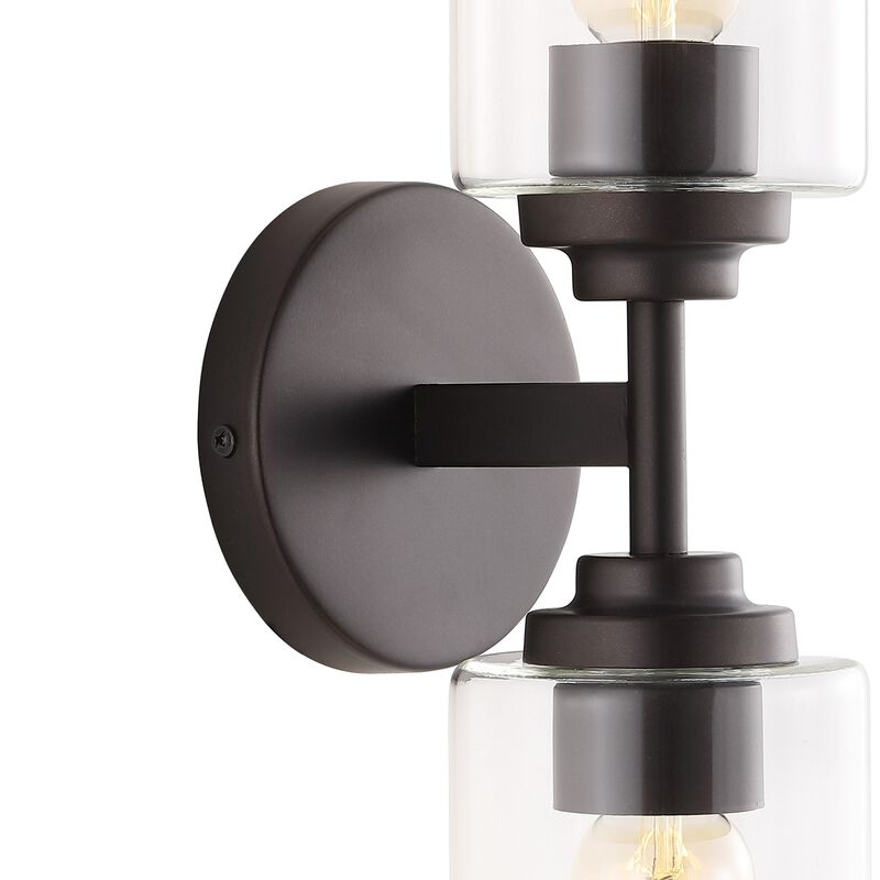 Juno Farmhouse Industrial Iron Cylinder LED Sconce