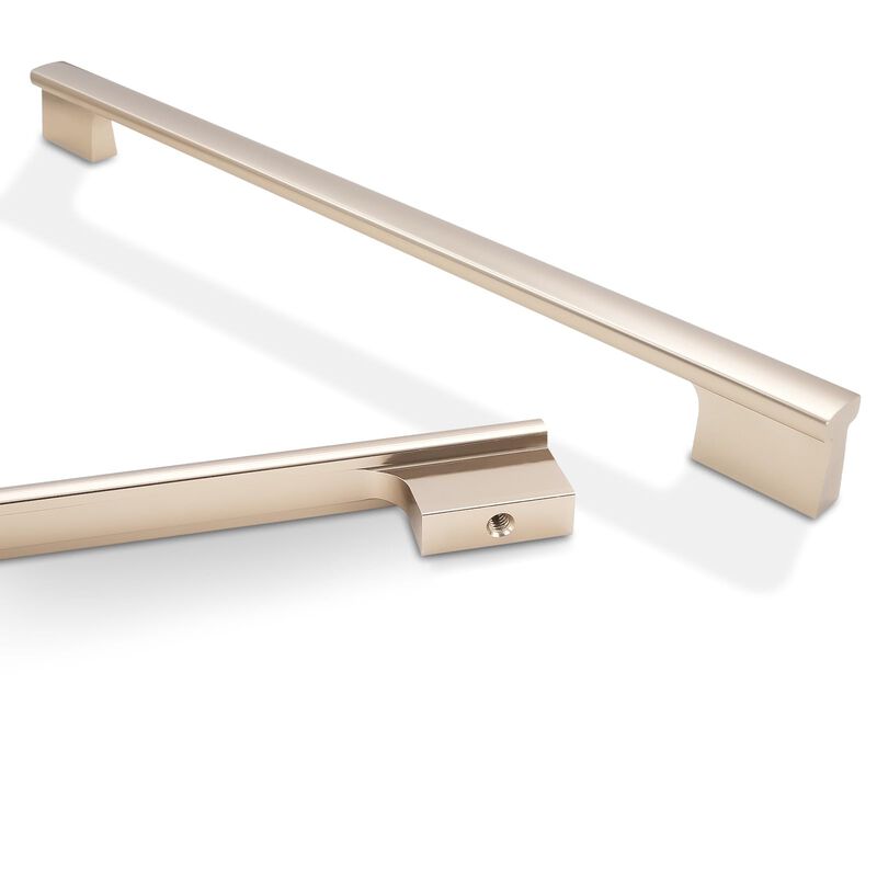 Amasideca 6 Pack Champagne Bronze Pulls 10Inch(254mm) Hole Centers Kitchen Cabinet Handles Champagne Drawer Pulls Cabinet Hardwa