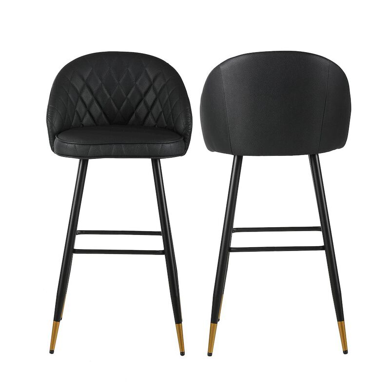 New Classic Furniture Oliver Vegan Leather Bar Chair (Set of 2)