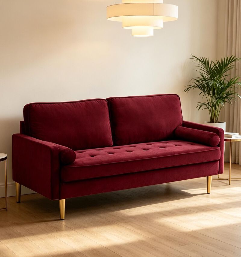 Rufpen Minimalist Velvet Loveseat image number 1